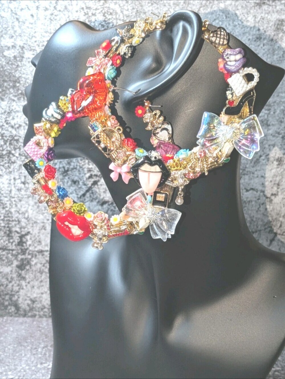 Material Girl-Hand Crafted Extra Large Hoop Earrings From Our S3CHIQUE Collectio